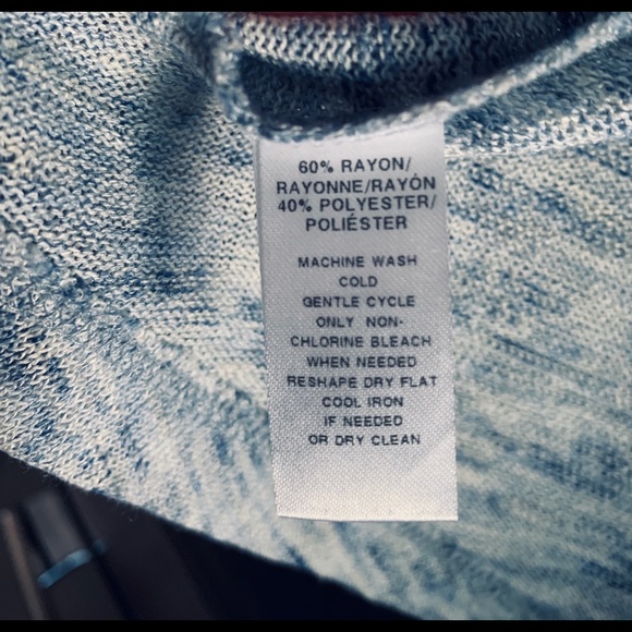 NWT Loft Light Blue Spacedye Open Cardigan Sweater - Picture 8 of 8